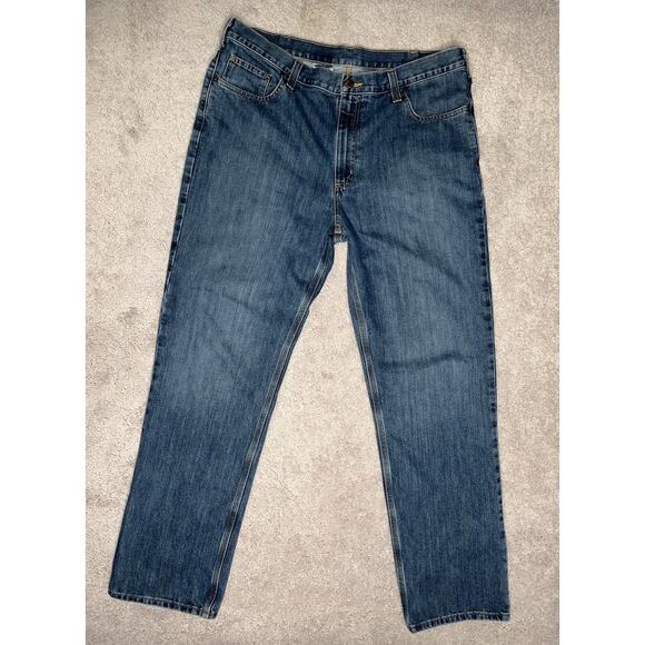 Carhartt Relaxed Fit 5 Pocket Jeans Size 38x34 - Picture 1 of 6